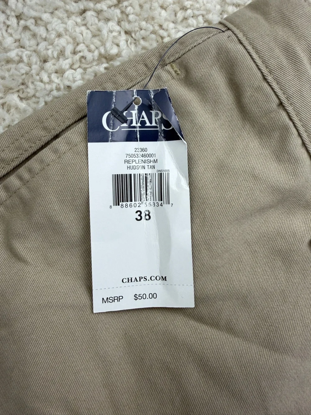 Chaps Men’s 38 Washed Twill Chino Shorts NWT